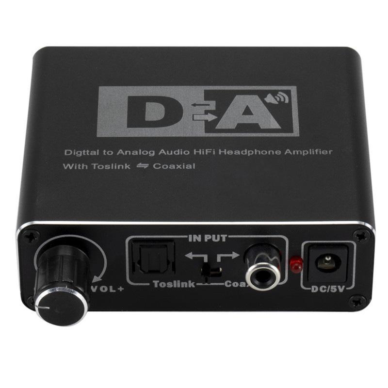 Dijitalden Analoğa Ses Dönüştürücü DAC Kod Çözücü 32-192KHz Amplifikatör 3.5mm AUX 2RCA Amplifikatör Ses Toslink Optik Koaksiyel Çıkış