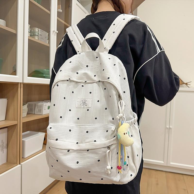 Zaino Scolastico alla Moda in Nylon per Ragazze Adolescenti Zaino da Donna di Grande Capacità Zaino per Laptop Carino Stampa Zaino per Computer Portatile Studente Zaino per Libri Borsa da Viaggio