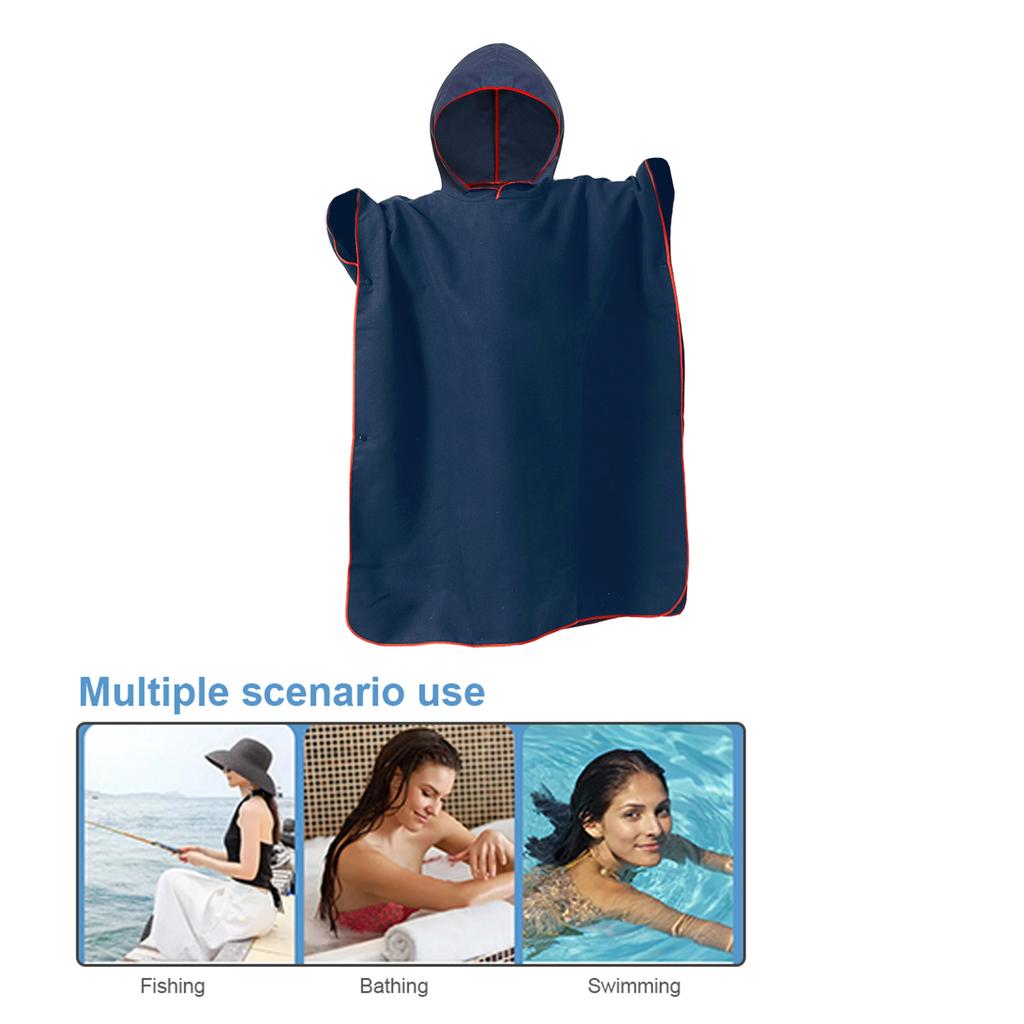 Hooded Bath Towel for Kids Quick Dry Bath Poncho Towel for Beach Swimming Pool