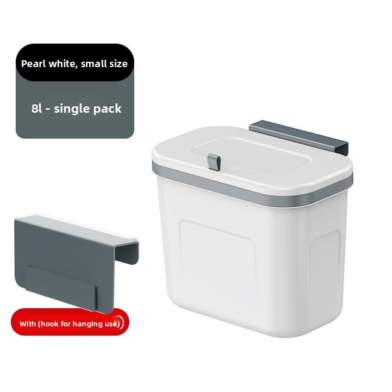 Wall-mounted Trash Can for Household Toilets and Kitchens. Hangable Model. Easy To Clean. Toilet Room Model. Garbage Can with Lid.