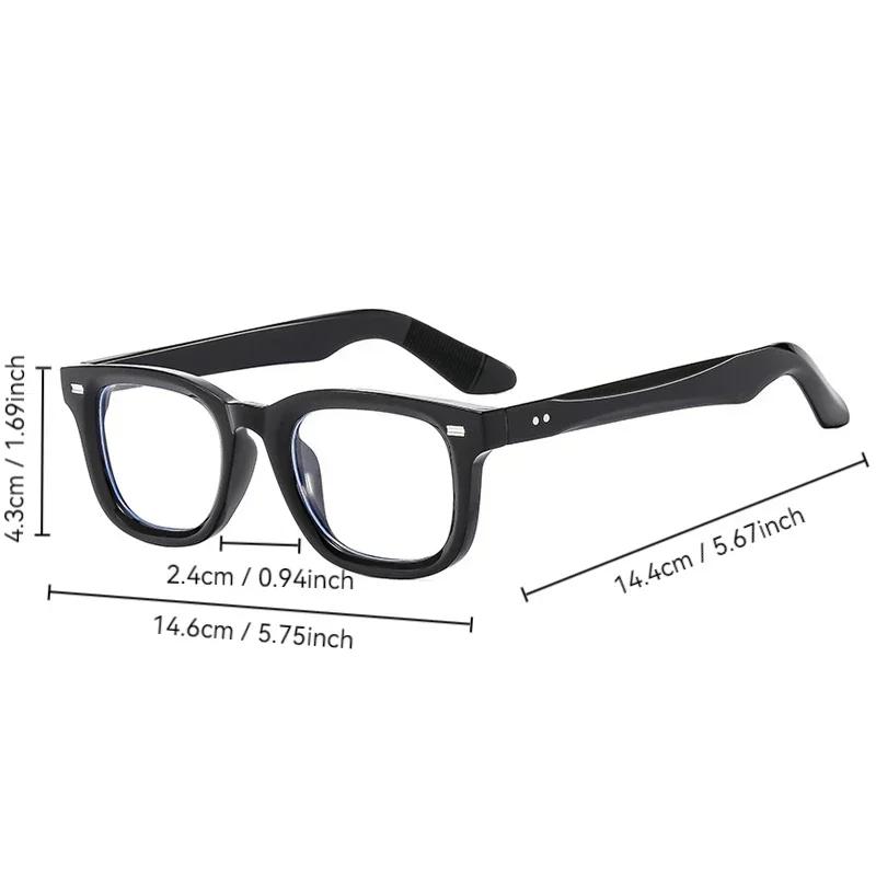 Fashion Vintage Square Clear Lens Classic Eyeglasses Frame Male Elegant Glasses Men Women Transparent Lens