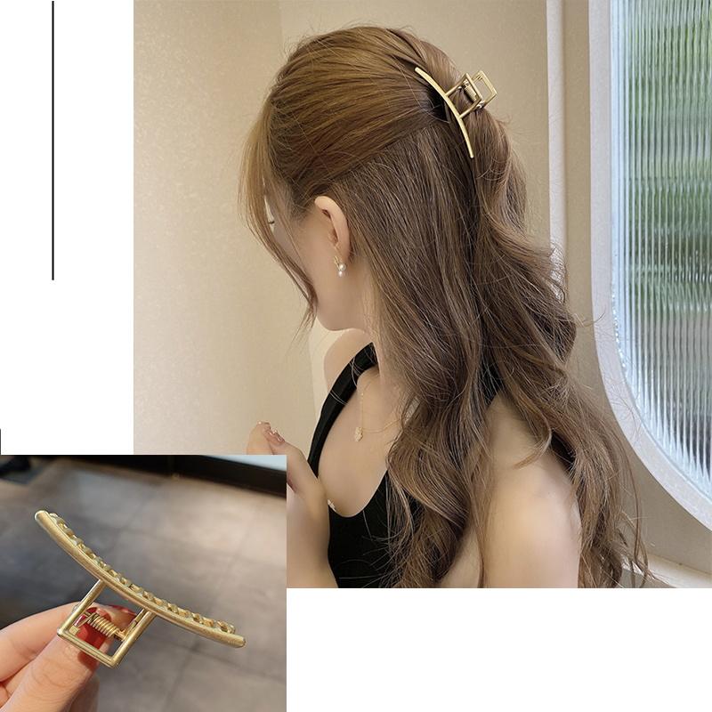 New Metal Claw Clip for Women Gold Geometric Hair Claw Large Size Headband Hairpin Claw Clip Hair Crab Hair Accessories
