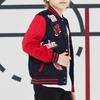 Jordan Baseball Jacket Color Block Letter Logo Casual Kids Jackets Black JD2112008GS-001
