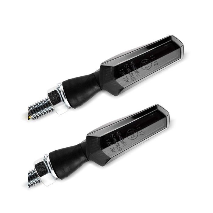 LED Motorcycle Turn Signals Lumitecs TX15 2 Pieces Tinted Black