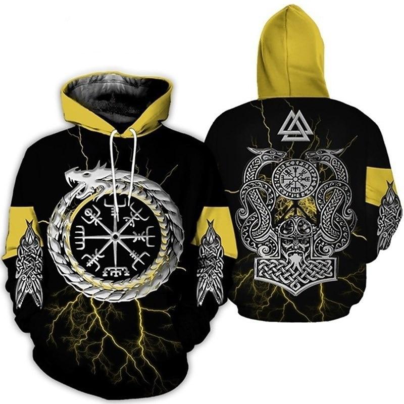 Men's Hoodies Daily Casual Vintage Retro Long Sleeve Hooded Vacation Sports