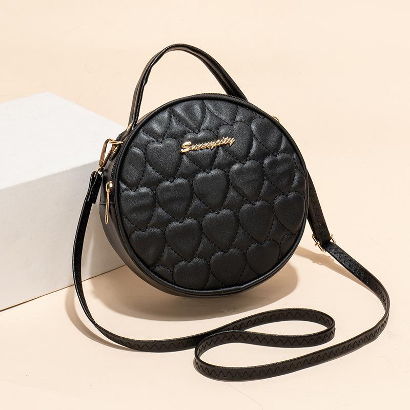 Cozy Up Lingge Bolsa redonda pequena para mulheres Nicho Bolsa transversal de um ombro