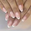 Wearable White French Nail Tips - Removable Fake Nail Stickers
