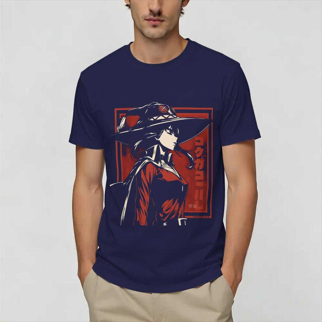 Megumin KonoSuba T Shirt Summer Pure Cotton T Shirts For Unisexs Fashion Casual Tshirt Short Sleeve Y2K Funny Clothing