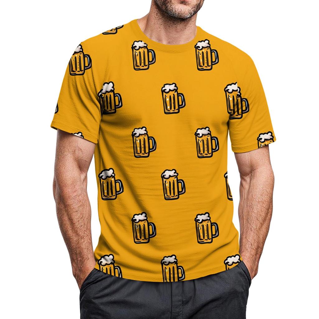 Herre Rundhals Casual Trykket Kortermet T-skjorte Topp