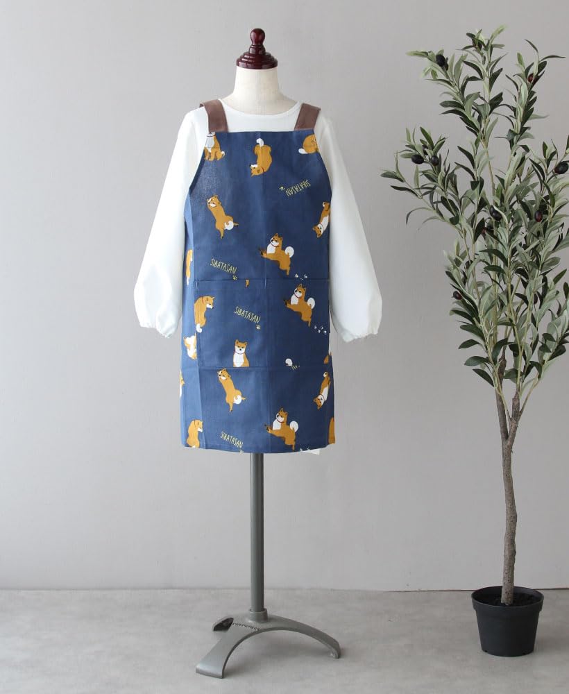 Kids Apron Popping Star with Triangle Scarf Kids Apron M (Light Blue)