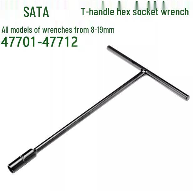 SATA T-Handle 6-Point Socket Wrench Set 47701, 47703-47704, 47706-47710 4mm T-handle Socket