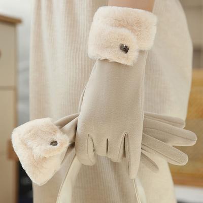 Guanti da Donna Invernali in Velluto Ispessito Nuovi Ciclismo Antivento Touch Screen Caldi