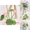 Lotus Flower Artificial Decor For Home Office Wedding Photography Prop With Silk Material