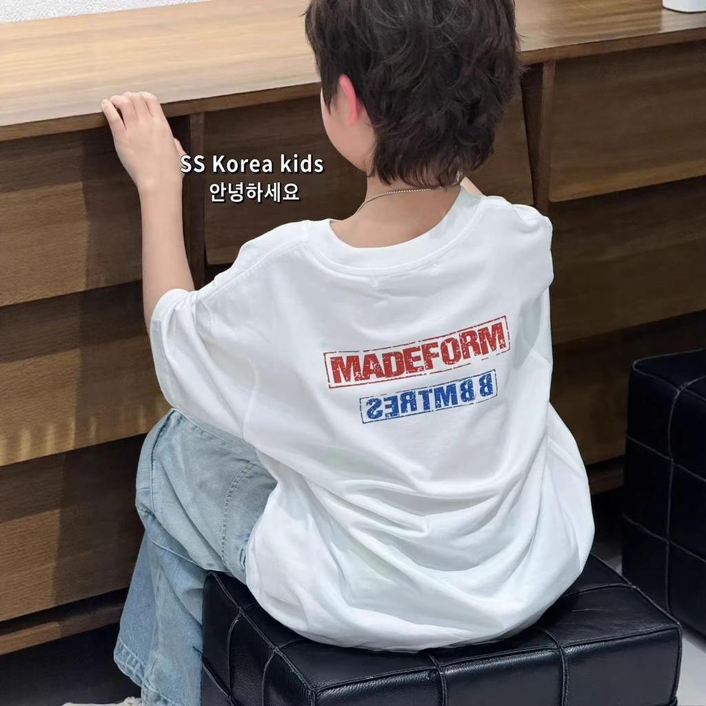 Boys Spring Summer Fashionable Pure Cotton Short Sleeve T Shirt Trendy Casual Top