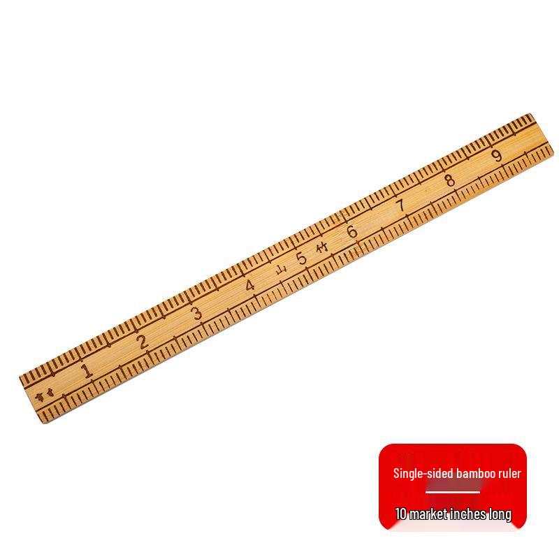 33cm Old-Fashioned Bamboo Ruler for Sewing & Clothing