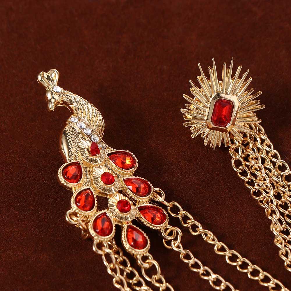 Suit Corsage Rhinestone Peacock Fashion Jewelry Clothing Accessory Men Brooch Vintage Brooch