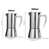 300ml/200ml Coffee Machine 304 Stainless Steel Coffee Maker with Coffee Percolator Design Espresso Pot for Home and Camping