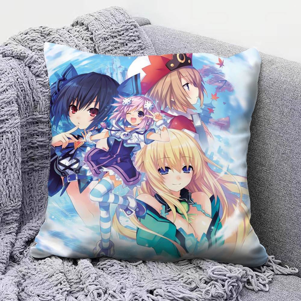 Hyperdimension Neptune Game Anime Girl Pillow Covers Home Sofa Cushion Covers and Aecorative Custom
