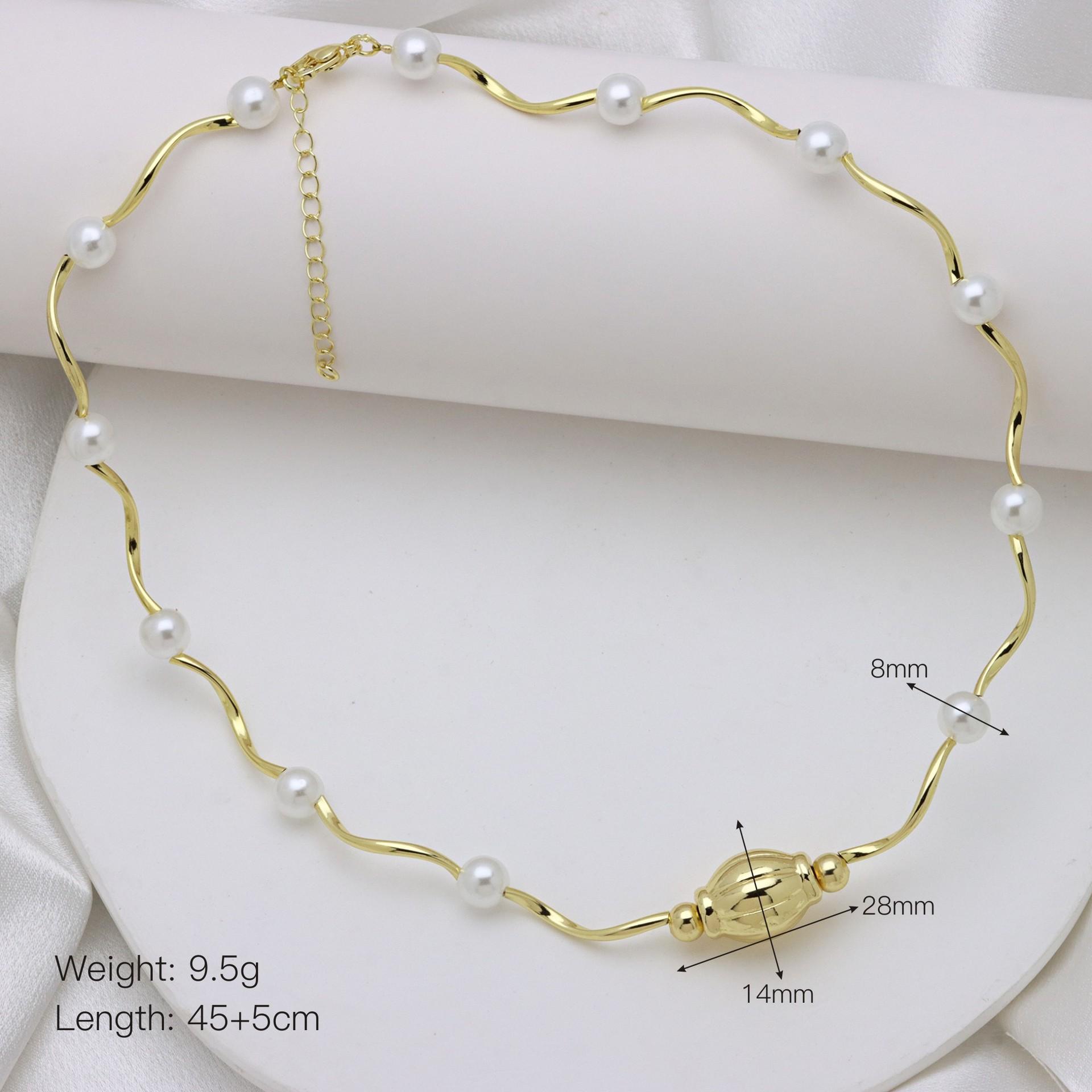 Простое Легкое Роскошное Высококлассное Жемчужное Ожерелье с Круглыми Бусинами, Подвеска в виде Персика Любви