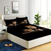 Luxurious Lion-Themed Fitted Sheet Set 2/3pcs - Ultra-Soft Animals Fabric with Deep Pocket - Ideal for Bedroom and Dorm Room