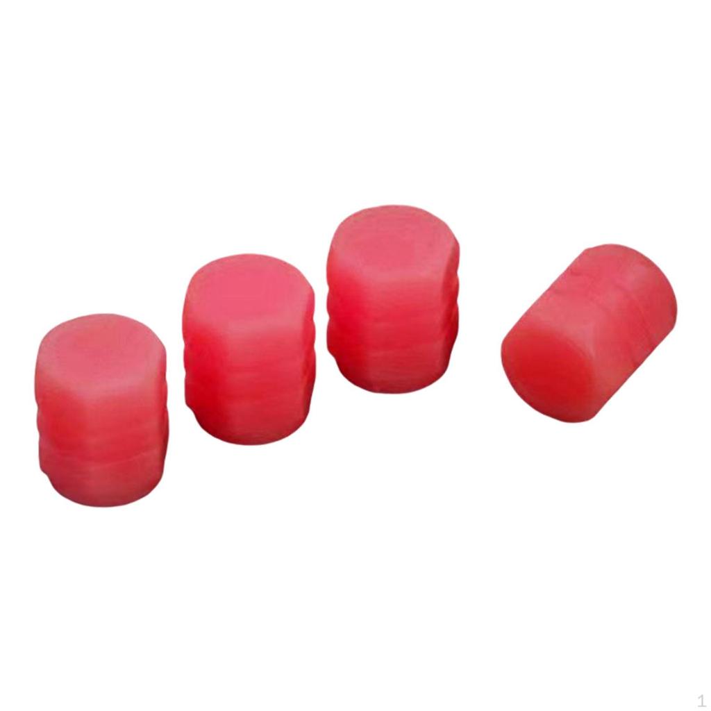 4Pcs Car Tire Valve Stem Caps Decoration Glowing Luminous Cover for Suvs Motorcycles Bike Tyre