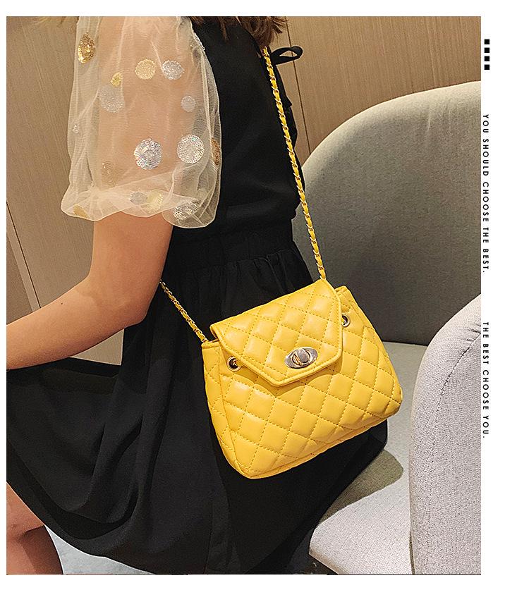 SCIONE Popular Bag Handbags Summer Small Fresh Messenger Bag Shoulder Bag Small Fragrance Rhombus Chain Bag