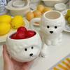 Keramikgeschirr kreatives Welpen-Zuhause speziell kleine Schüssel zum Essen exquisit und niedlich Reisschüssel hoher Wert Wasserbecher Geschenk