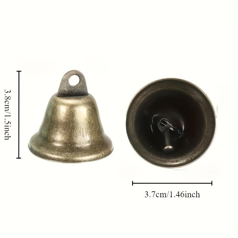 5 Pieces Bronze Vintage Openings Antique Bronze Bells Ringing Bright and Crisp Christmas Decorations Bell Pet Pendant Ideal for Holiday Party Making