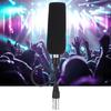 Condenser Microphone Stereo Camera Mic Video Recording Black Unidirectional Anti Interference(Black