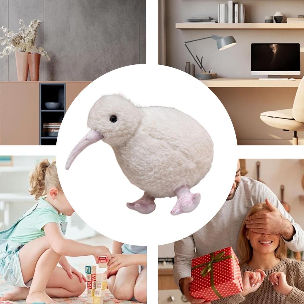 Kiwi Bird Plush Toy Kiwi Plush Bird Stuffed Animal Soft Hugger Home Decoration for Bedroom Living Room Shelf Bookshelf Desk