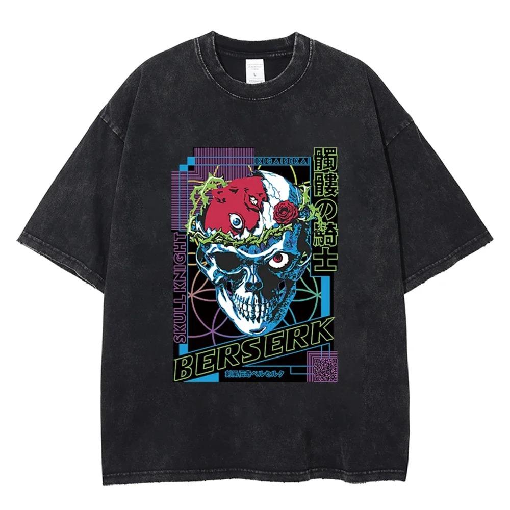 Berserk Griffith Classic Manga Scene & Japanese Quote Vintage Washed Anime T-Shirt, Unisex Dark Fantasy Manga Fan Streetwear Tee, 100% Cotton Casual