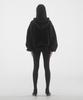 6:19 String Mid Length Hoodie - Black
