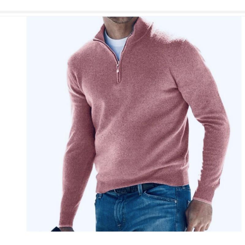 HNXC Men's Fashion Casual Autumn Winter Long Sleeve V-Neck Blouses & Shirts Classic Exquisite