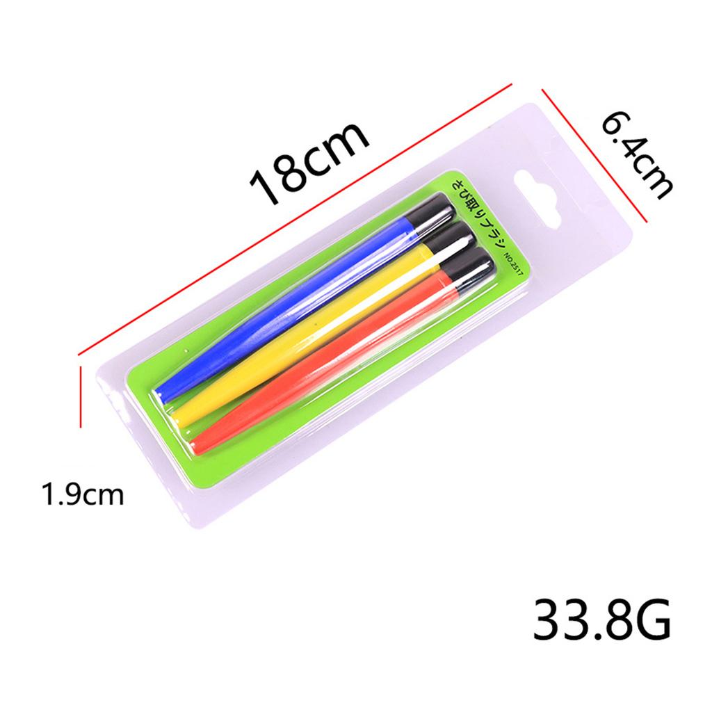 3Pcs/Set Scratch Brush Pen Set Brass Steel Fiberglass Tip Rust Removal Cleaning Pen Watch Electronic Cleaning Tool Watchmakers