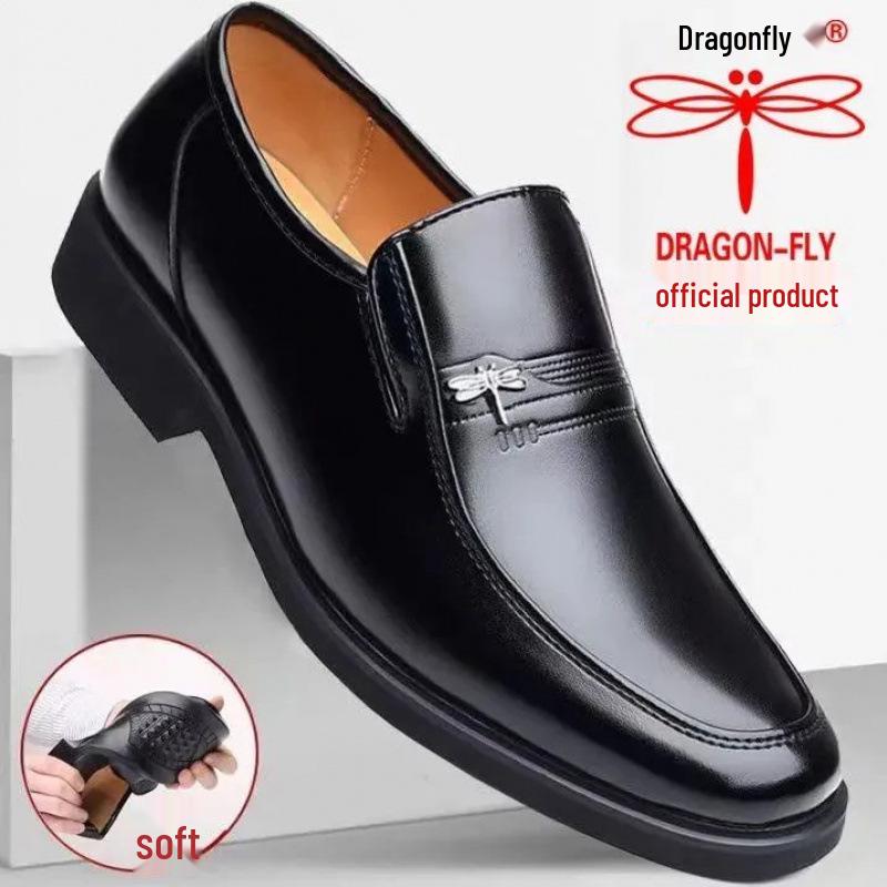 Dragonfly Brand Non-Slip Genuine Cowhide Leather Men's Formal Casual Shoes