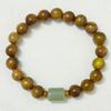 Natural Wooden Beaded Bracelet for Men 10mm Round Beads Sandalwood Bangle