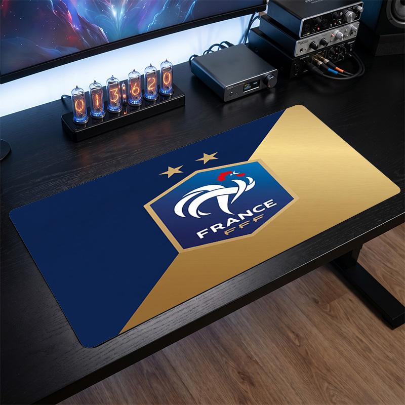 Tappetino Mouse Scudo Calcio Francia, Tappetino da Scrivania Esteso in Gomma Antiscivolo per Gaming Ufficio Laptop Regalo per Fan