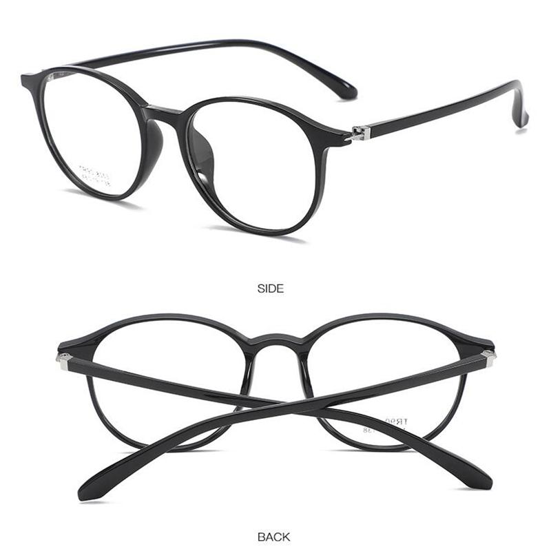 Transparent Round Nearsighted Glasses Women 1.56 Aspherical Lens Prescription Spectacle Men Diopter 0 -0.5 -1.0 To -4.0