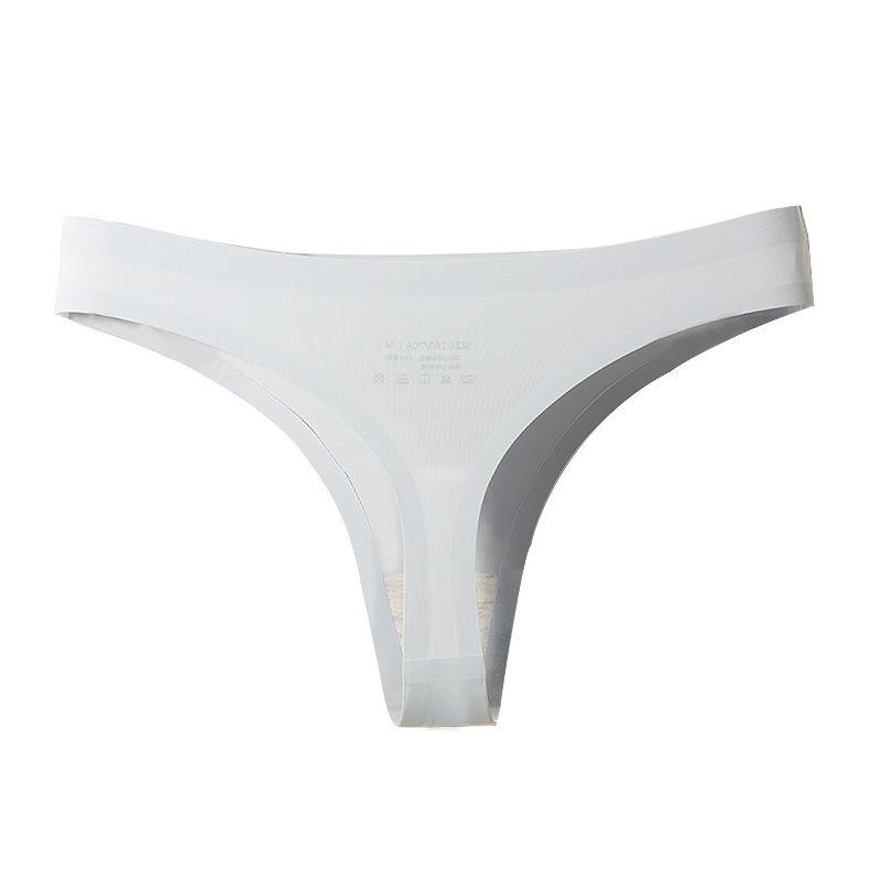 Women's Seamless Underwear Women's Thong One-piece Sexy Women's Fat Mm Summer Sports Fitness Large-size Ice Silk T-pants