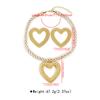 Tooxika Creative Personality Alloy Shell Love Pendant Necklace Earrings Set Summer Ocean Breeze Jewellery