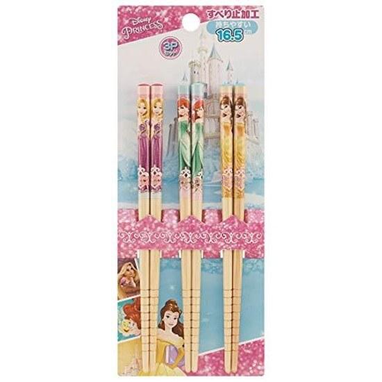 Skater Bamboo Chopsticks 16.5cm Set 3 Princess 18 Disney ANT2T-A