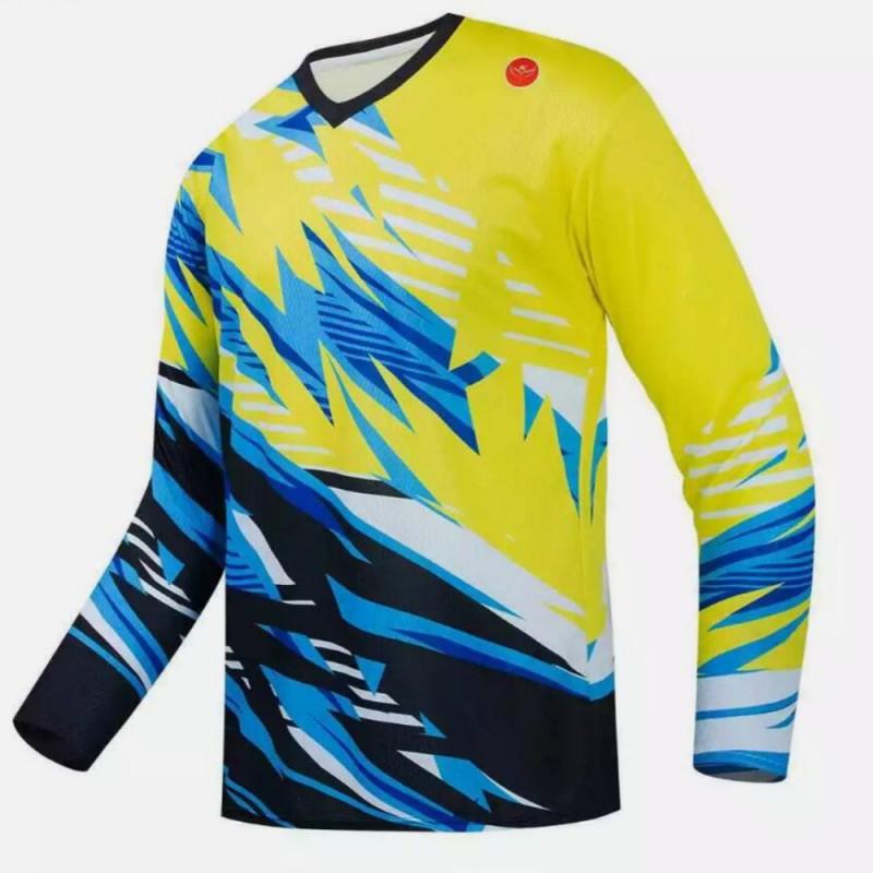 Men Women Off-Road Motorcycle Riding Shirt Long Sleeve Quick Dry T-Shirt Downhill Racing Use