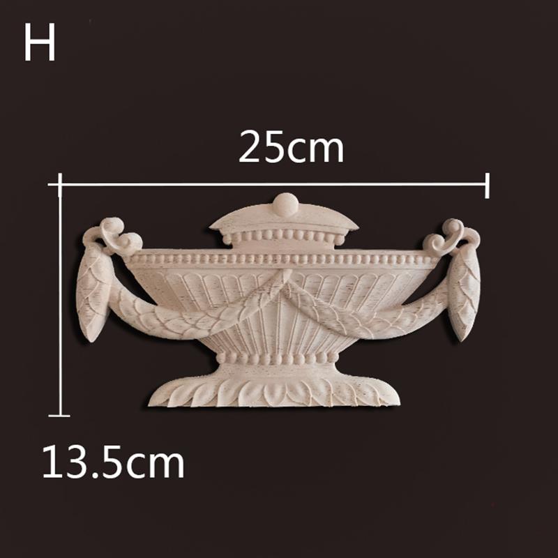 Europe Wood Appliques Onlays Decorative Wood Decals For Furniture Carving Decoration Wall Doors Cabinet Furniture Home Decor