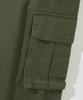AGOD Wide Big Pocket Cotton Cargo Elastic Pants [Khaki]