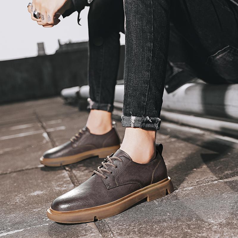 Fashion Four Seasons Men's Leather Shoes Classic Minimalist Gentleman Style Daily Business Office New Outdoor Shoes Adult Versatile