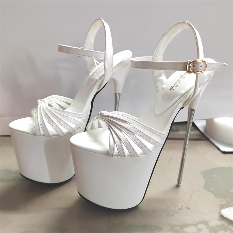 

Сексуальные женские сандалии 19 см Каблуки-стилеты Фетиш Стриптизерши Летняя обувь Платформа Экстремально высокие каблуки Красные сандалии Женские 50