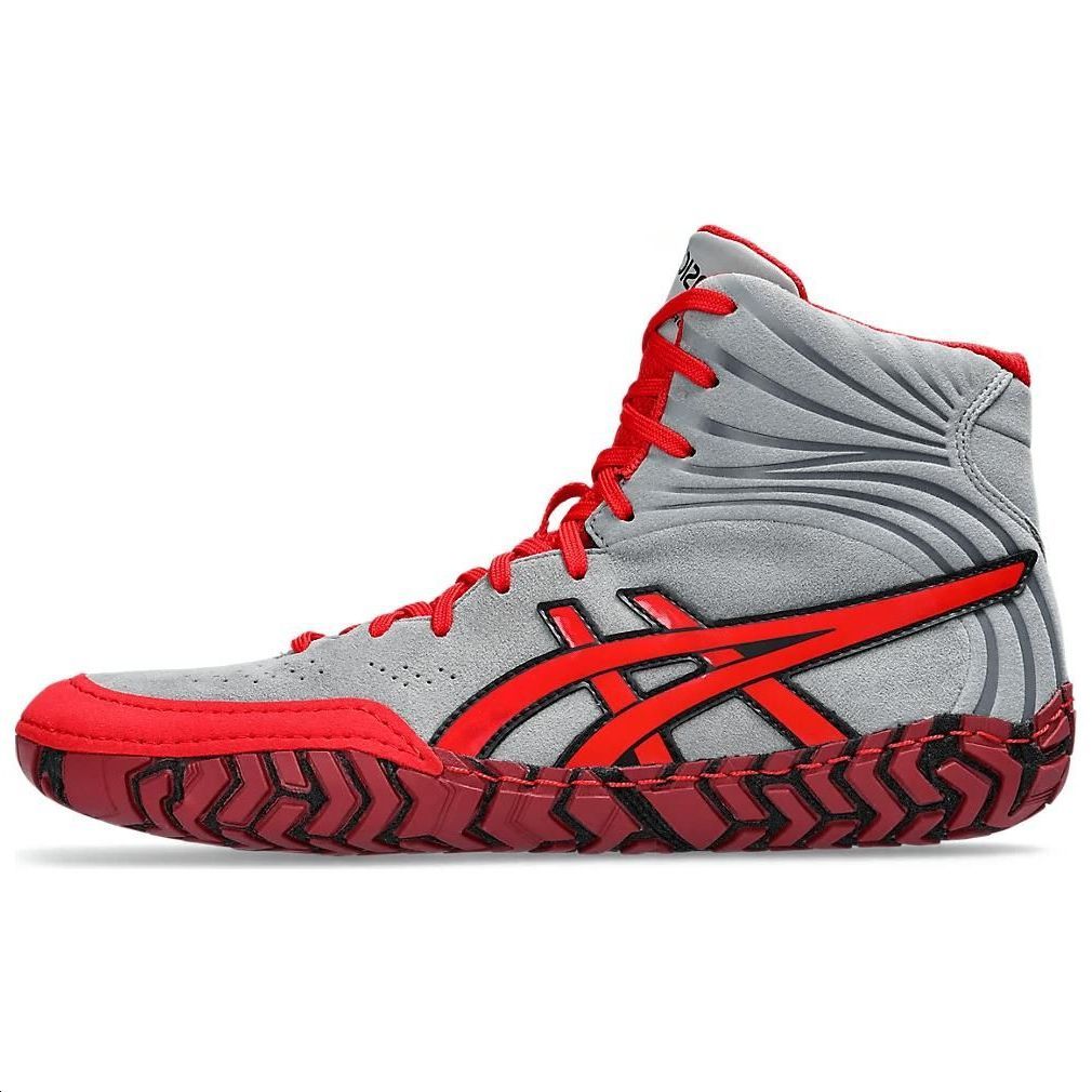 

ASICS Aggressor 5 White Red High Support Mat Wrestling Sneakers 1081A048-020 44