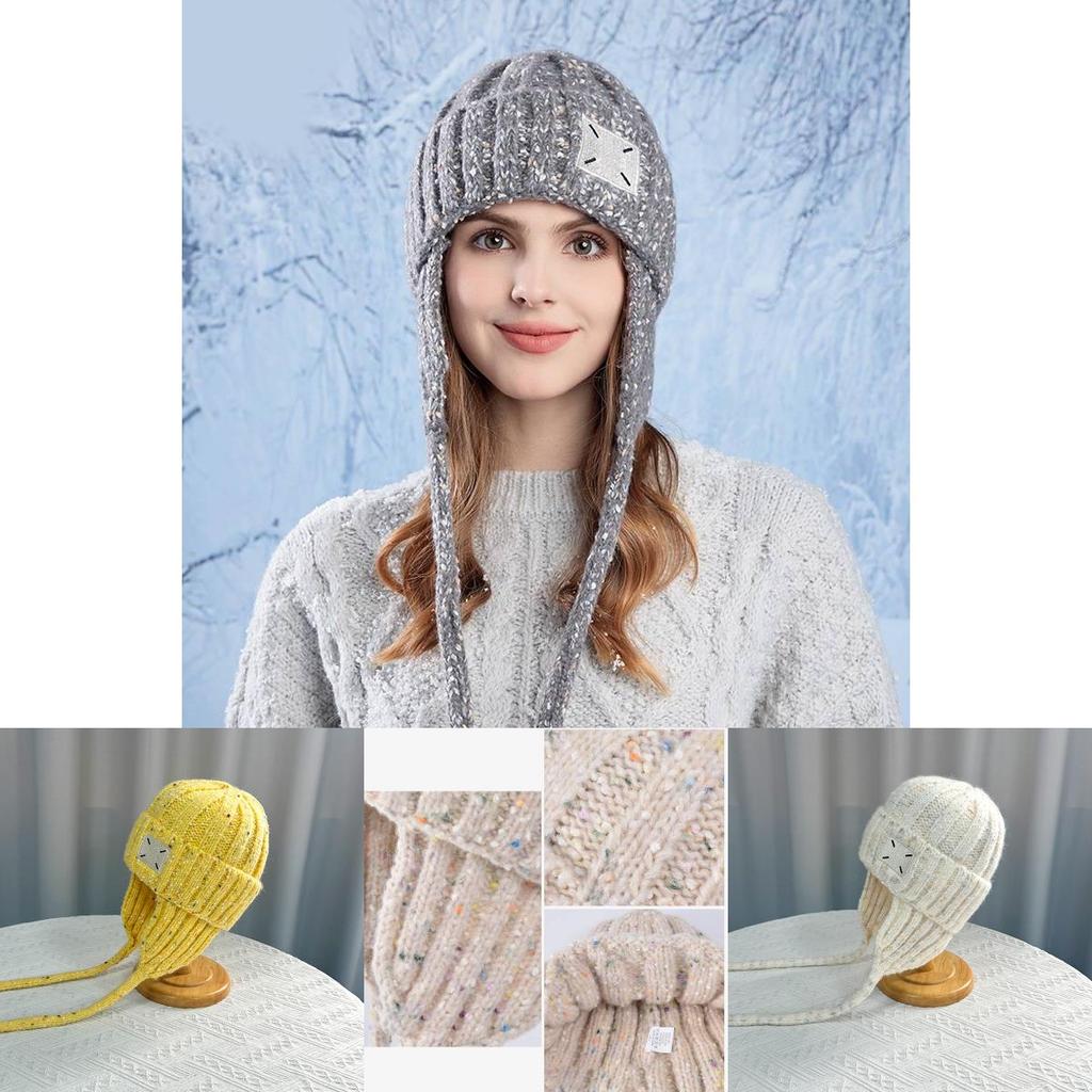 Knitted Winter Beanie Hat For Women With Ear Protection Stylish Casual For Autumn And Winter