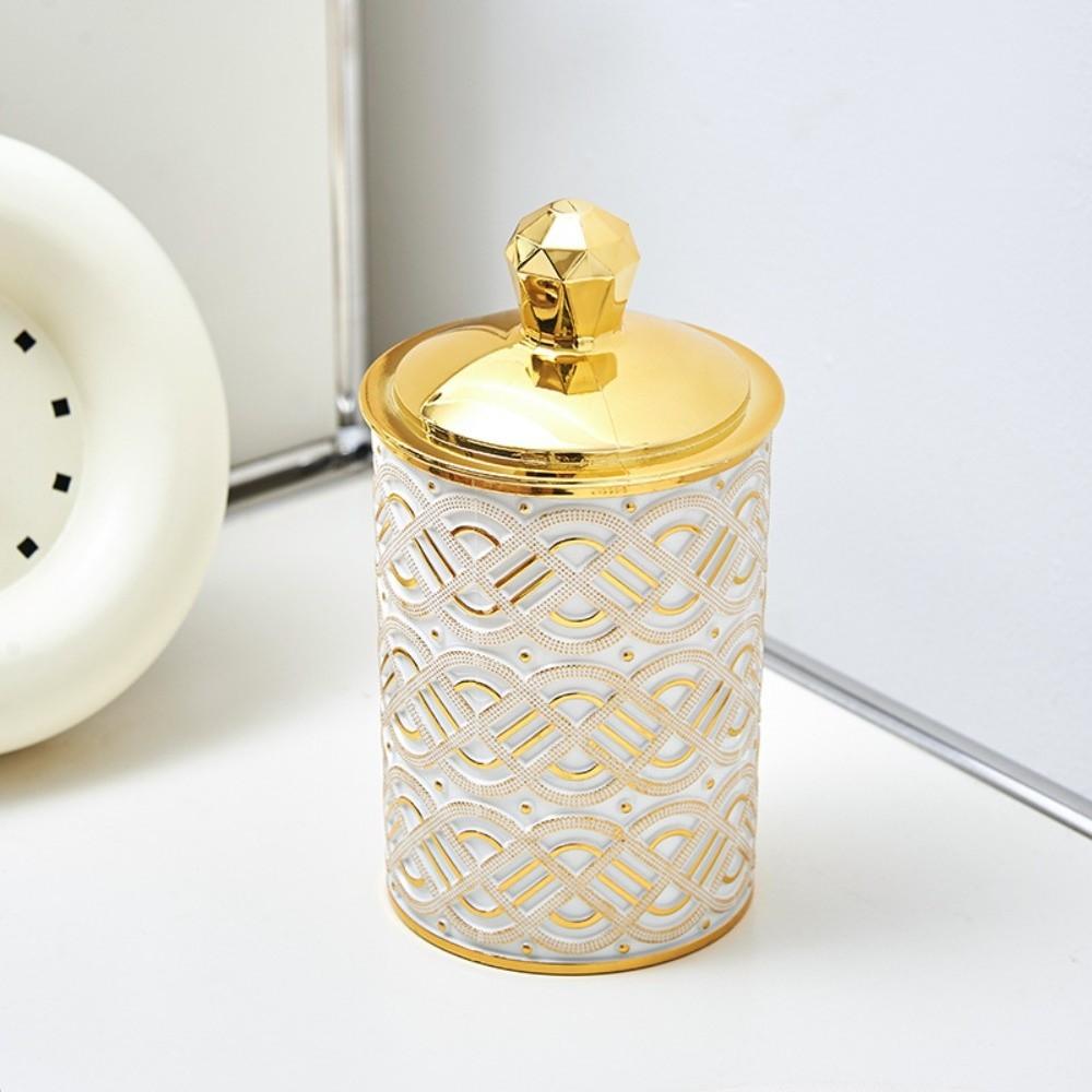 New Rubber-sealed Lids Plastic Sealed Jar Airtight Golden Food Storage Container Transparent Storage Box Kitchen Storage белый