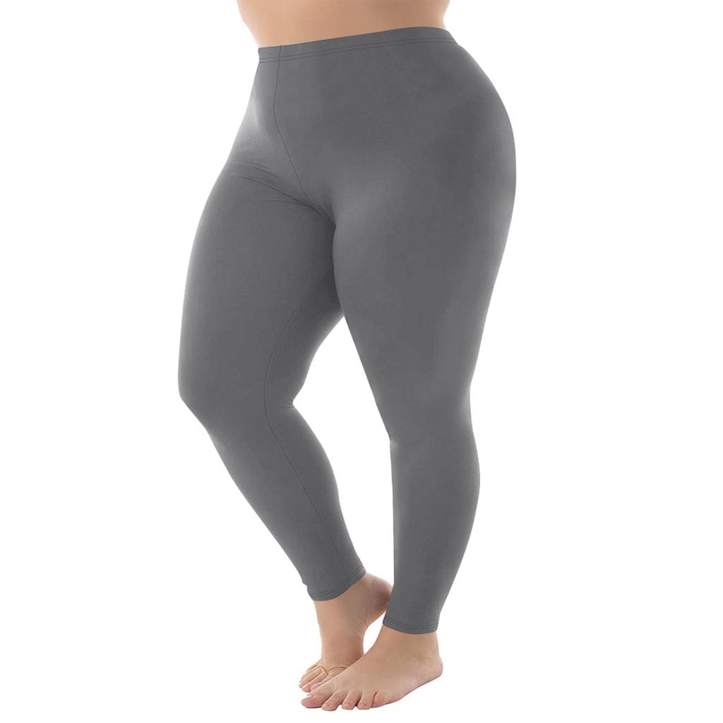 Damen Übergröße Einfarbig Po-Hebende Trainingsleggings